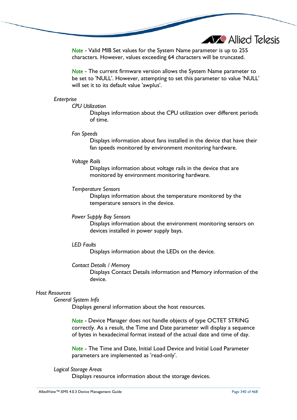 Allied Telesis AlliedView-EMS 4.0.3 Device-Management User Manual | Page 340 / 468