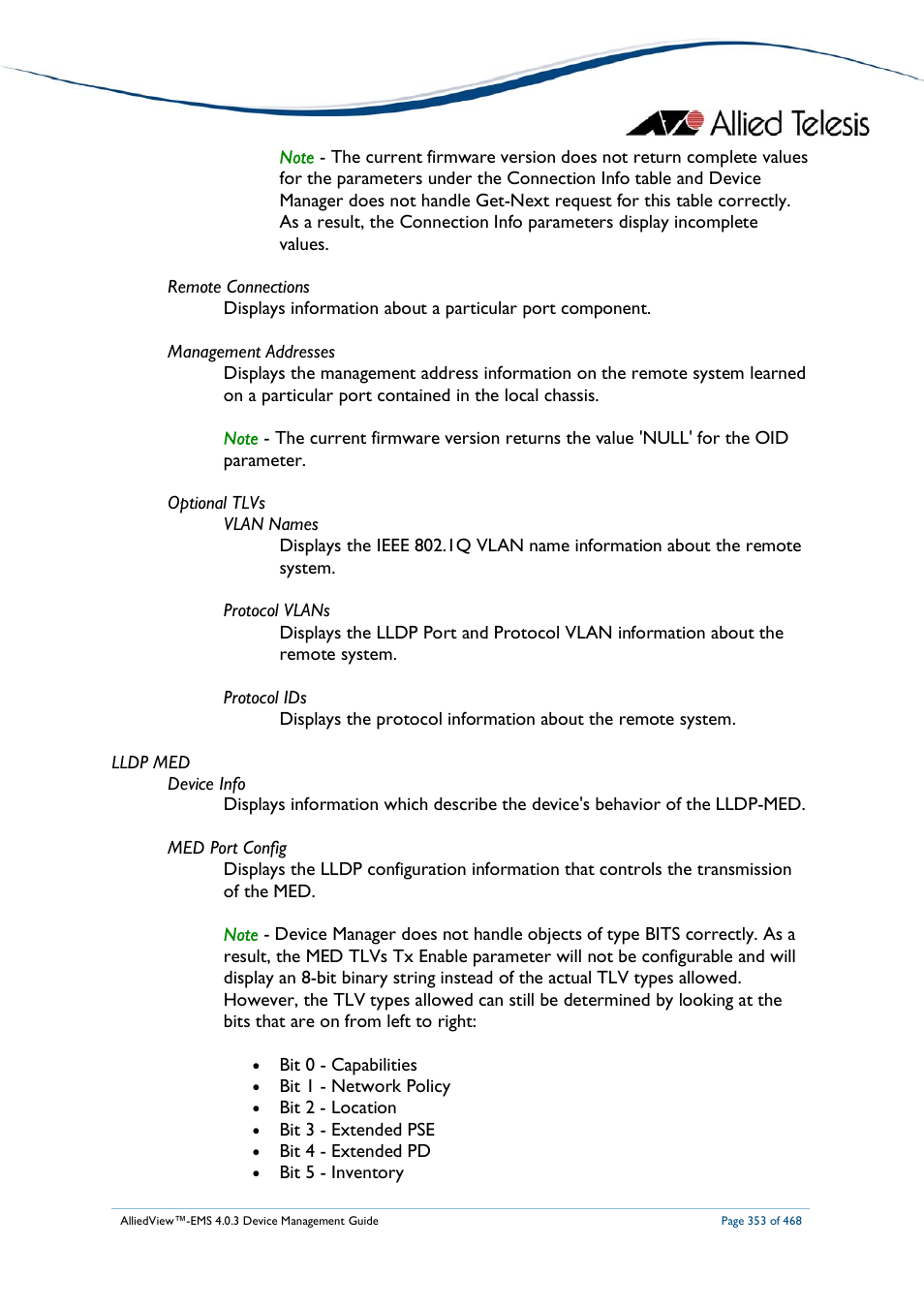 Allied Telesis AlliedView-EMS 4.0.3 Device-Management User Manual | Page 353 / 468