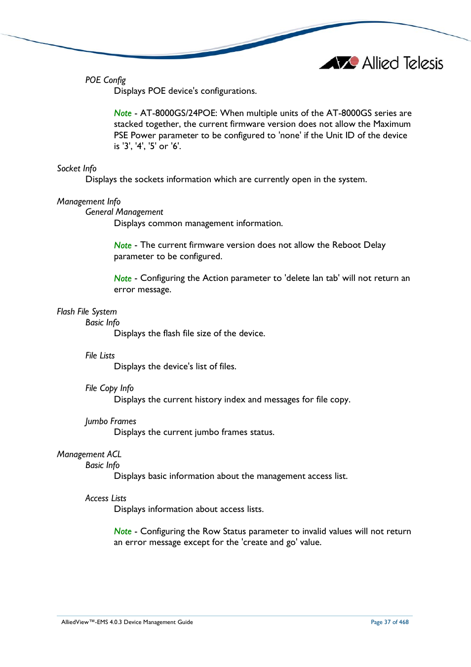 Allied Telesis AlliedView-EMS 4.0.3 Device-Management User Manual | Page 37 / 468