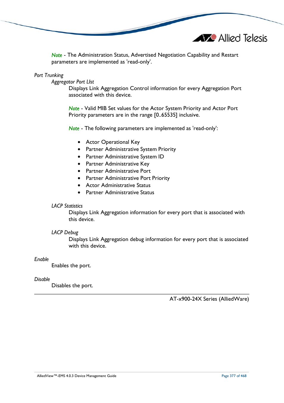 Allied Telesis AlliedView-EMS 4.0.3 Device-Management User Manual | Page 377 / 468