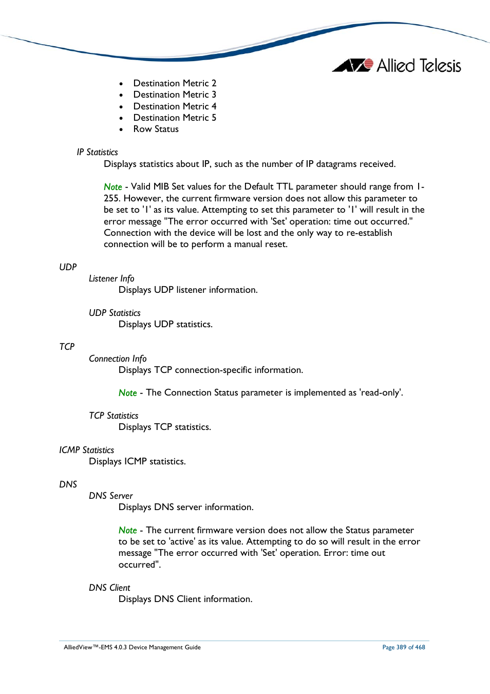 Allied Telesis AlliedView-EMS 4.0.3 Device-Management User Manual | Page 389 / 468