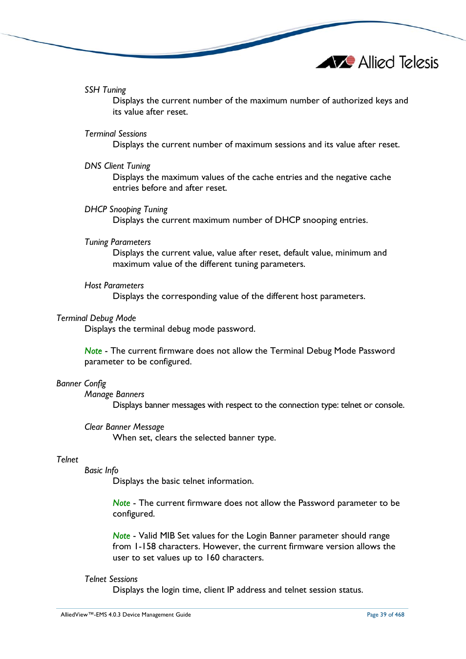 Allied Telesis AlliedView-EMS 4.0.3 Device-Management User Manual | Page 39 / 468