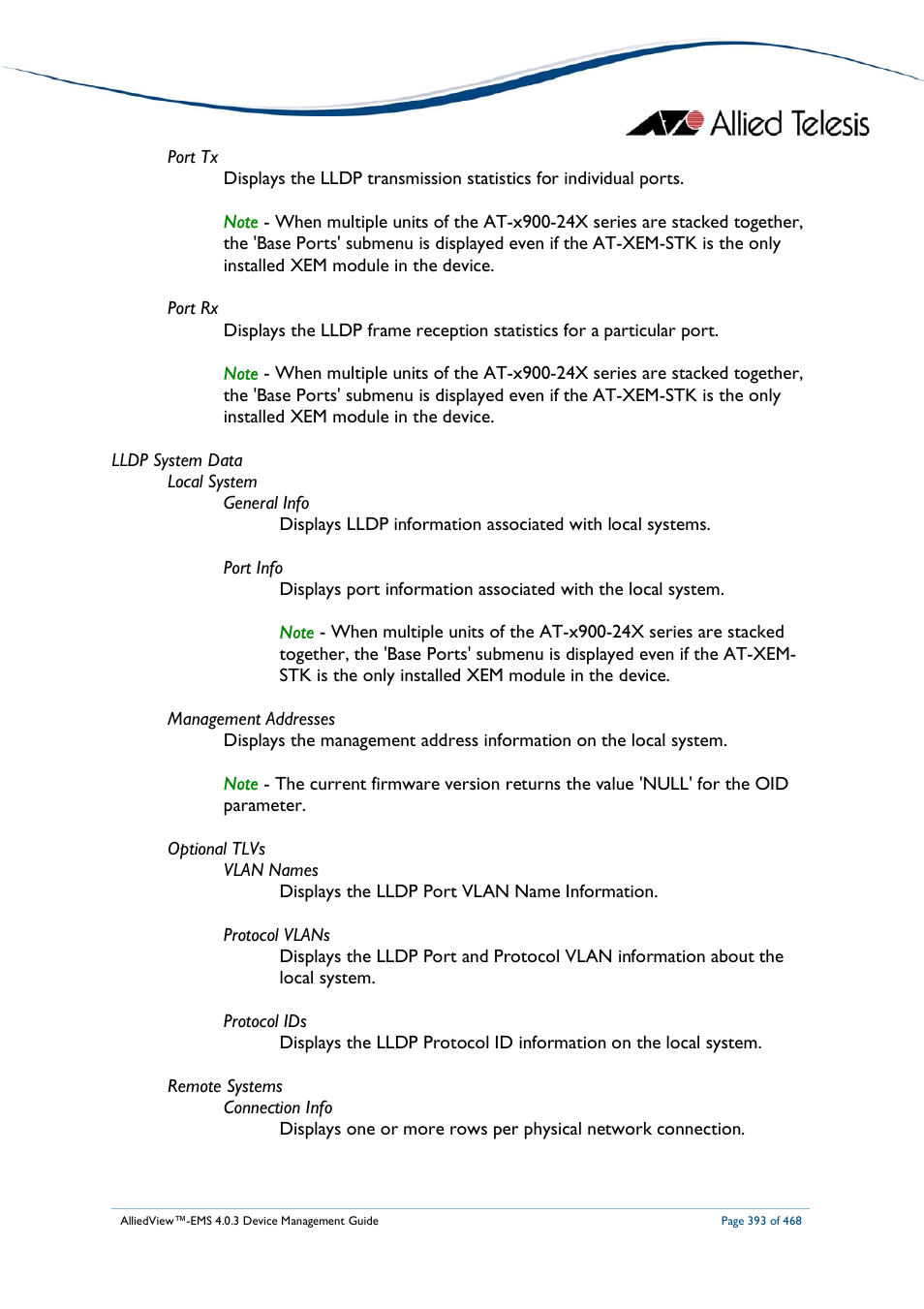 Allied Telesis AlliedView-EMS 4.0.3 Device-Management User Manual | Page 393 / 468
