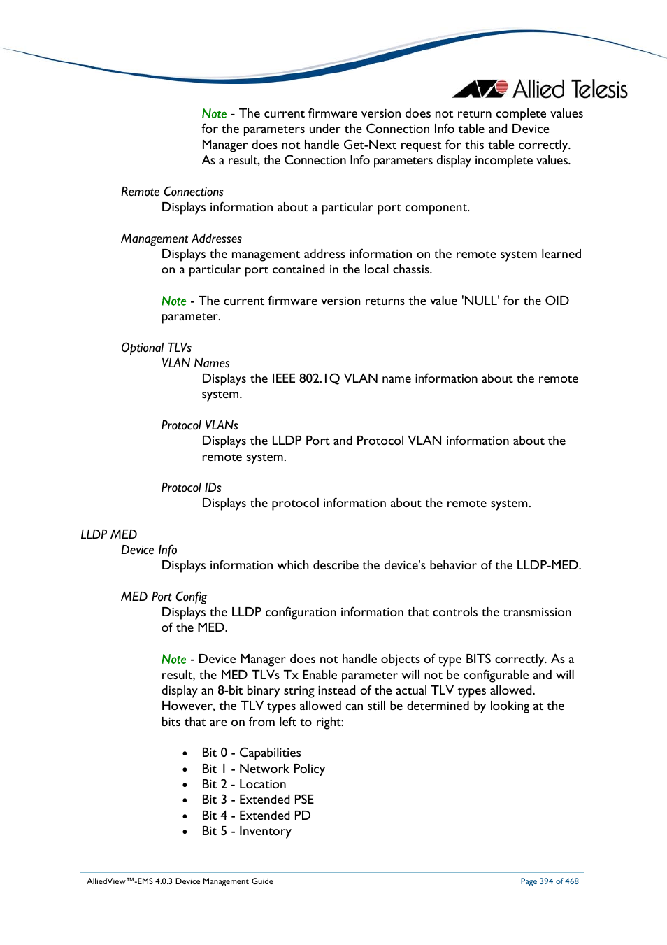 Allied Telesis AlliedView-EMS 4.0.3 Device-Management User Manual | Page 394 / 468