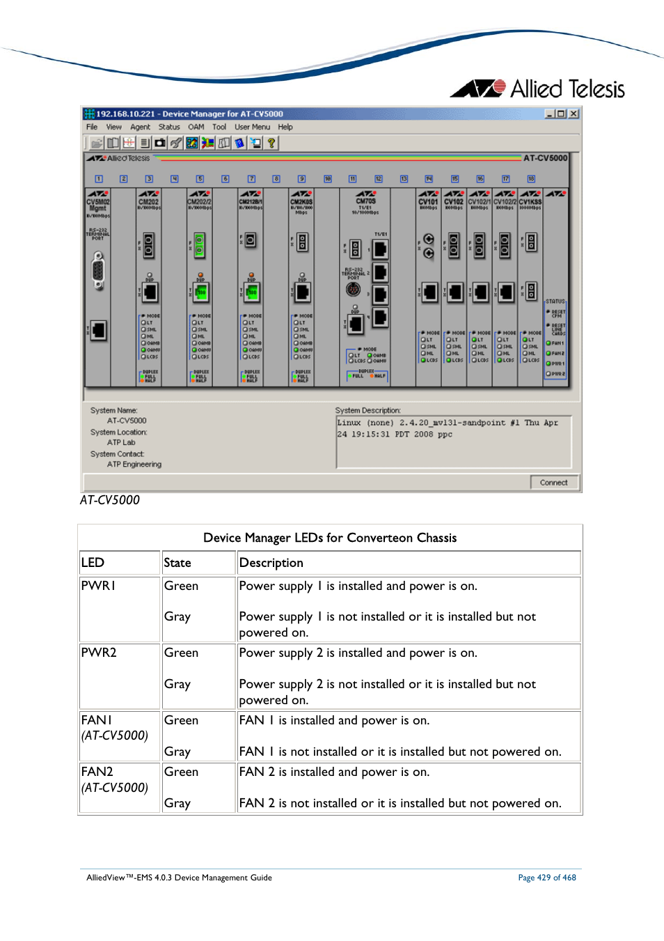 Allied Telesis AlliedView-EMS 4.0.3 Device-Management User Manual | Page 429 / 468