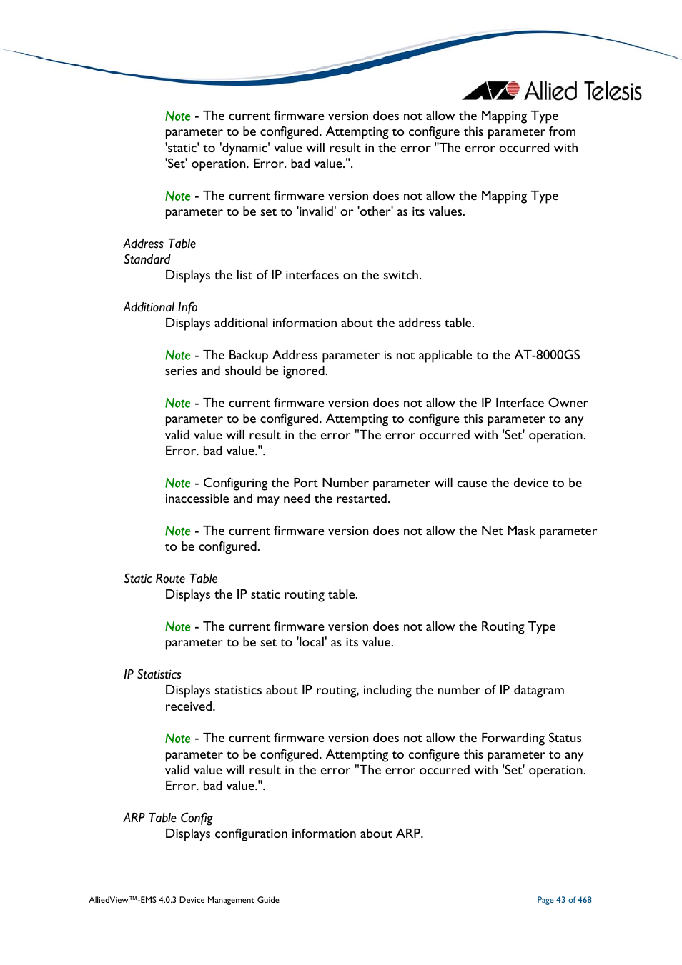 Allied Telesis AlliedView-EMS 4.0.3 Device-Management User Manual | Page 43 / 468