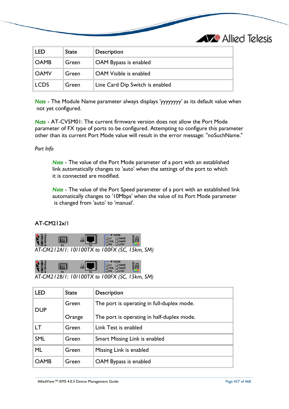 Allied Telesis AlliedView-EMS 4.0.3 Device-Management User Manual | Page 437 / 468