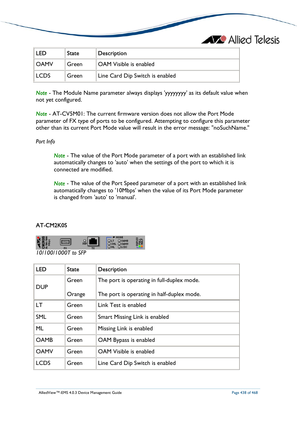Allied Telesis AlliedView-EMS 4.0.3 Device-Management User Manual | Page 438 / 468