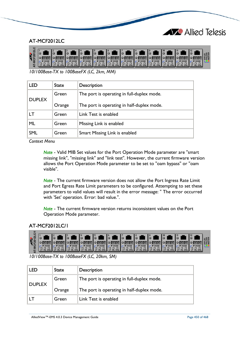 Allied Telesis AlliedView-EMS 4.0.3 Device-Management User Manual | Page 450 / 468