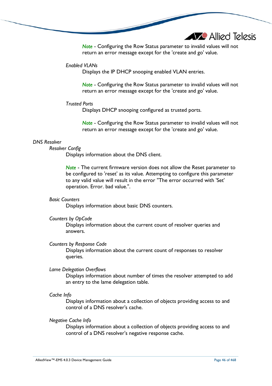 Allied Telesis AlliedView-EMS 4.0.3 Device-Management User Manual | Page 46 / 468