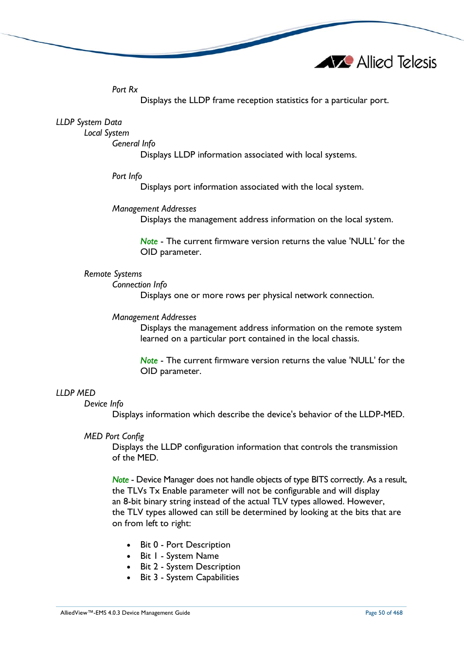 Allied Telesis AlliedView-EMS 4.0.3 Device-Management User Manual | Page 50 / 468