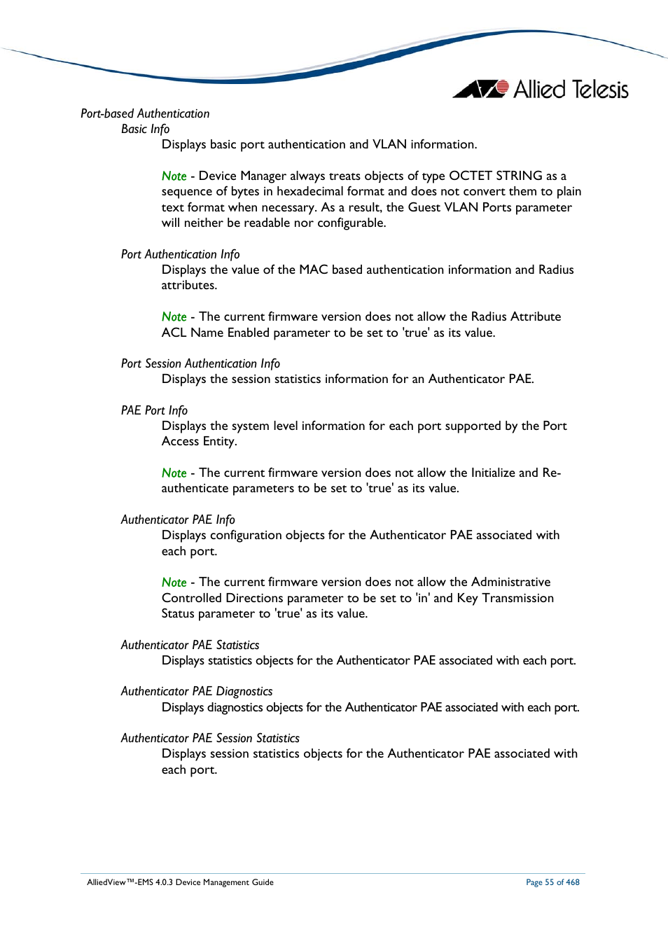 Allied Telesis AlliedView-EMS 4.0.3 Device-Management User Manual | Page 55 / 468