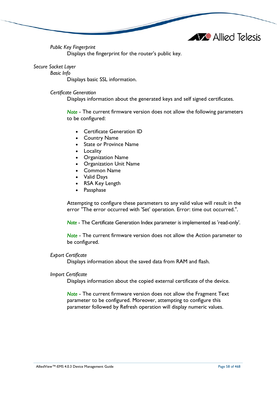 Allied Telesis AlliedView-EMS 4.0.3 Device-Management User Manual | Page 58 / 468