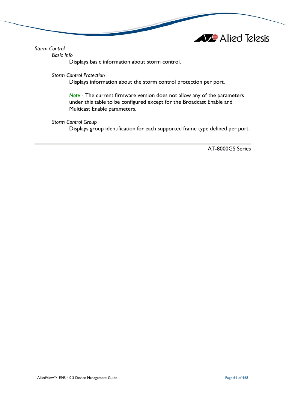 Allied Telesis AlliedView-EMS 4.0.3 Device-Management User Manual | Page 64 / 468