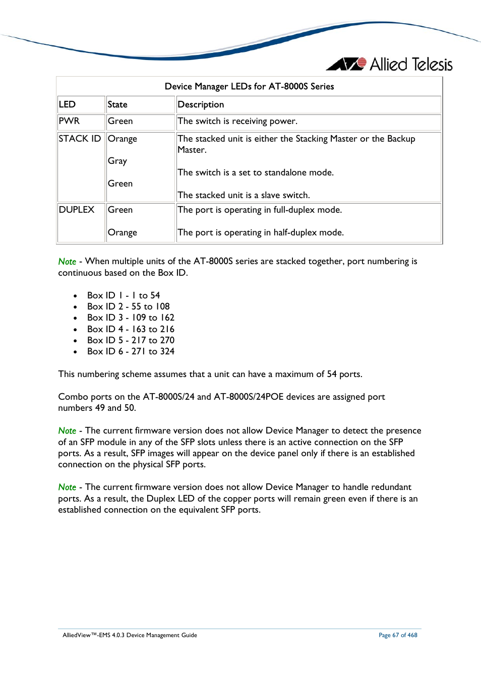 Allied Telesis AlliedView-EMS 4.0.3 Device-Management User Manual | Page 67 / 468