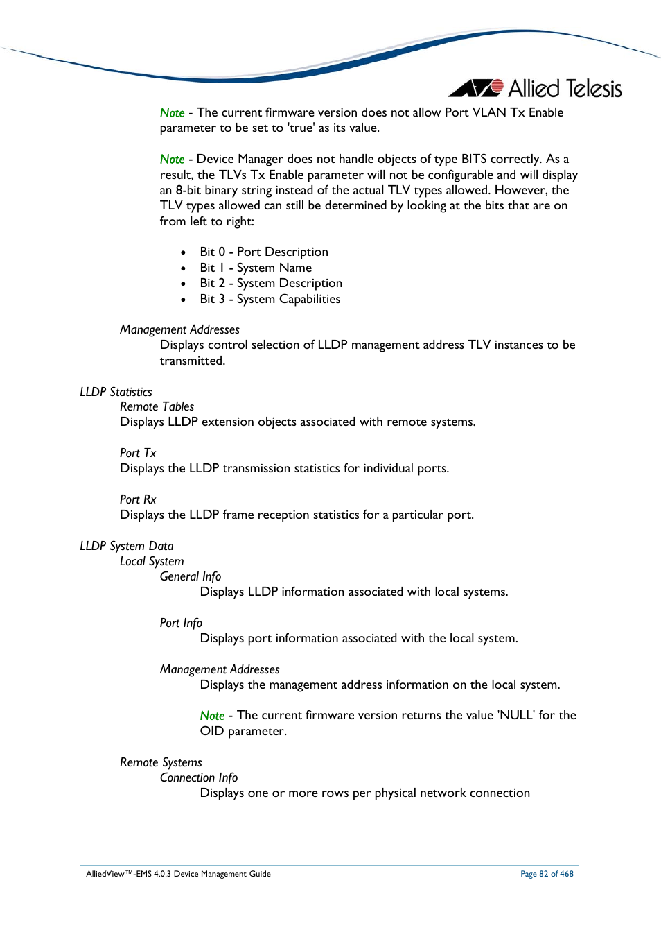 Allied Telesis AlliedView-EMS 4.0.3 Device-Management User Manual | Page 82 / 468