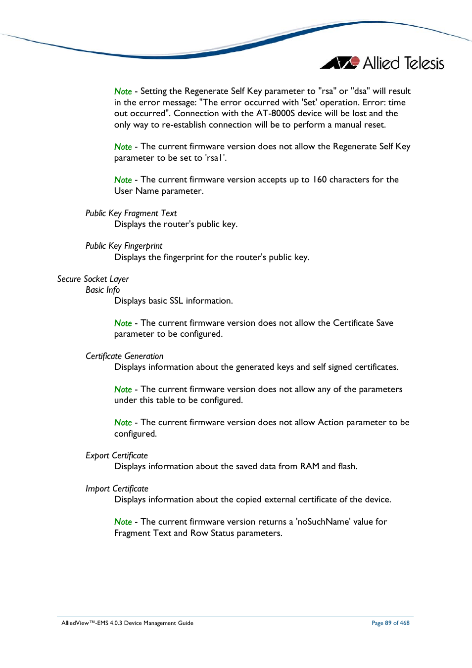 Allied Telesis AlliedView-EMS 4.0.3 Device-Management User Manual | Page 89 / 468