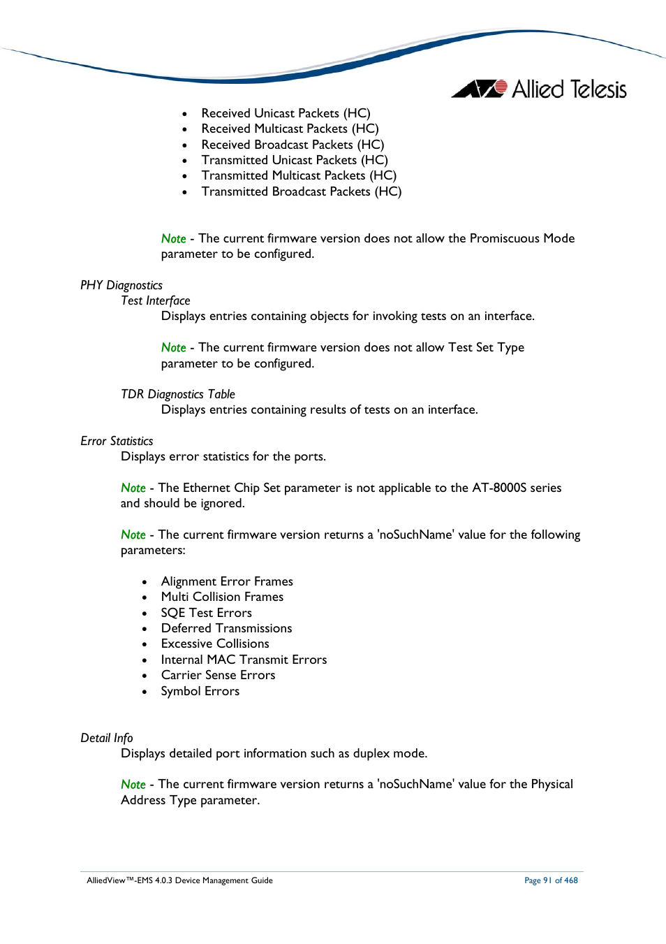 Allied Telesis AlliedView-EMS 4.0.3 Device-Management User Manual | Page 91 / 468