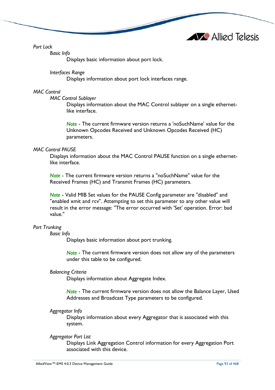 Allied Telesis AlliedView-EMS 4.0.3 Device-Management User Manual | Page 93 / 468