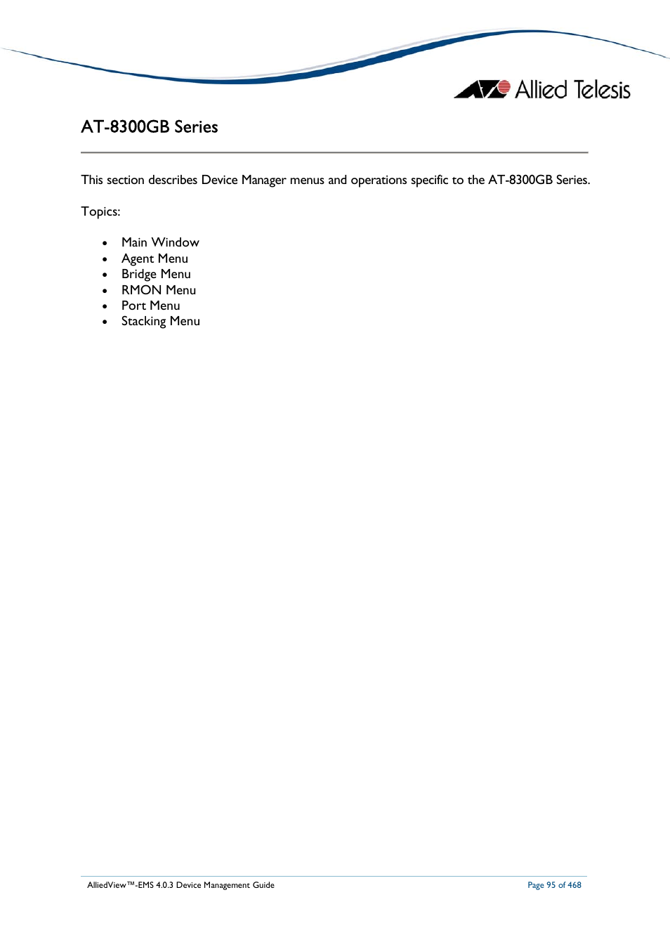 At-8300gb series | Allied Telesis AlliedView-EMS 4.0.3 Device-Management User Manual | Page 95 / 468