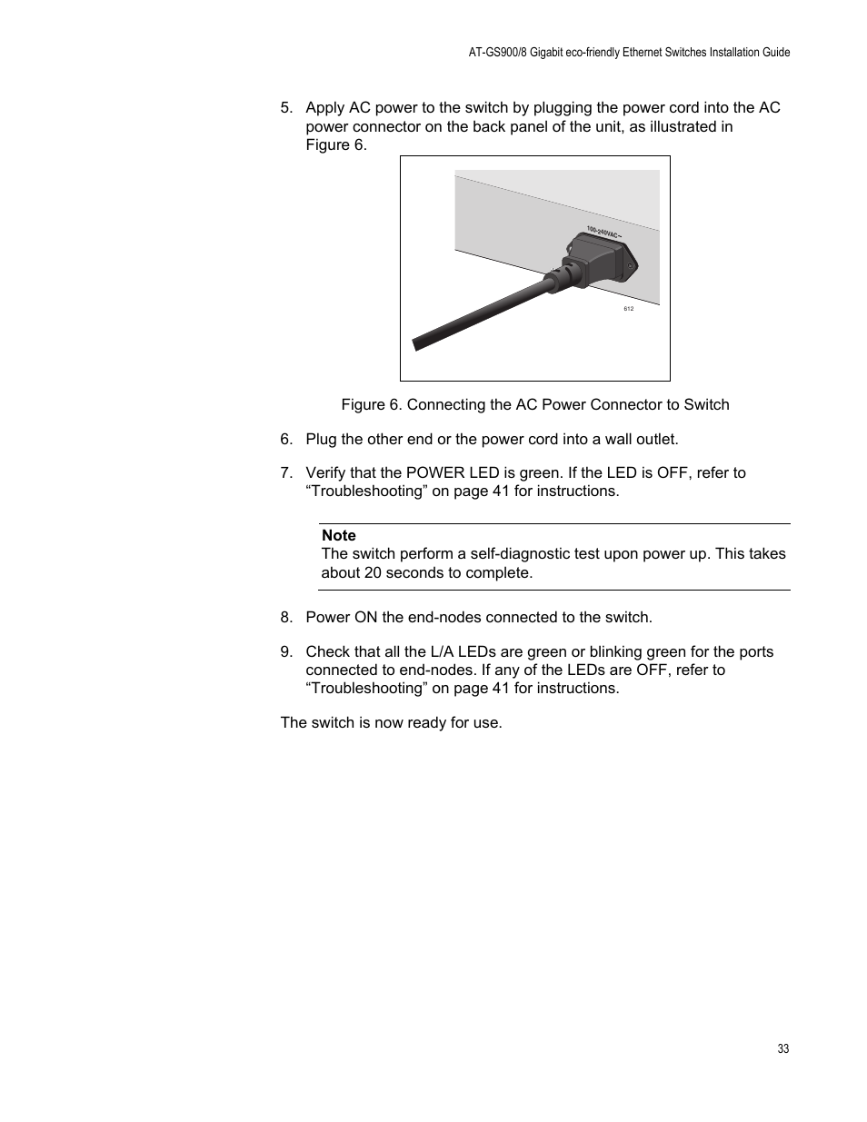 Allied Telesis AT-GS900/8 User Manual | Page 33 / 45