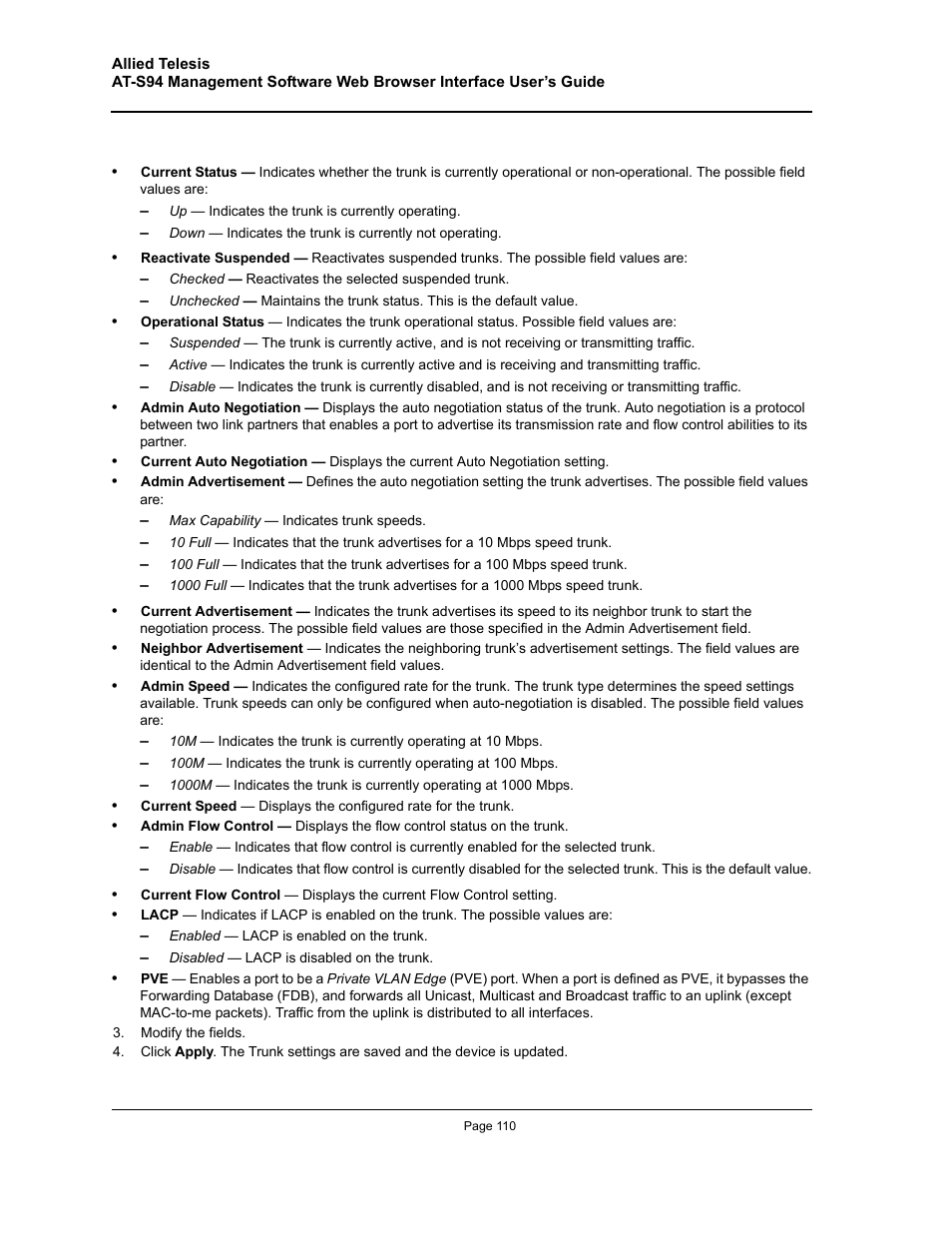 Allied Telesis AT-S94 User Manual | Page 110 / 254
