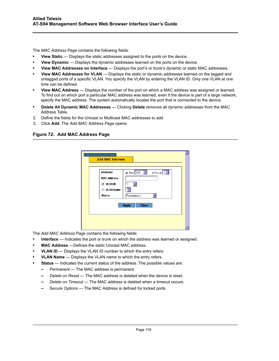 Allied Telesis AT-S94 User Manual | Page 116 / 254