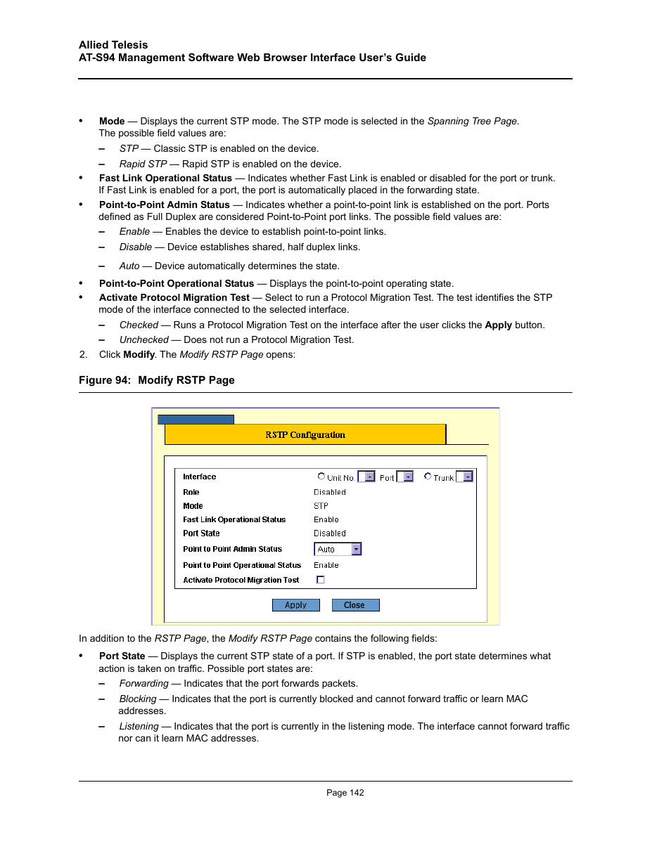Allied Telesis AT-S94 User Manual | Page 142 / 254