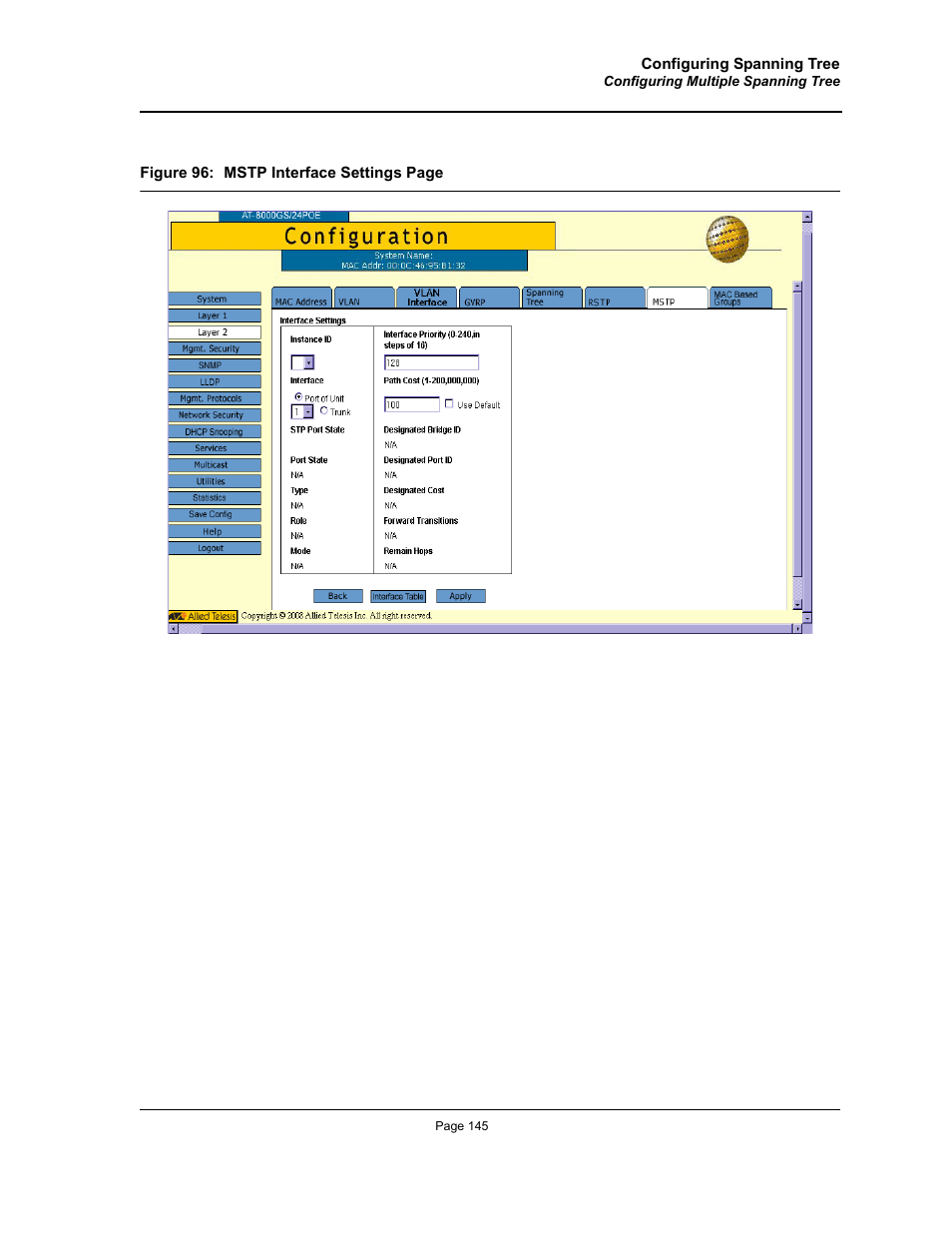 Allied Telesis AT-S94 User Manual | Page 145 / 254