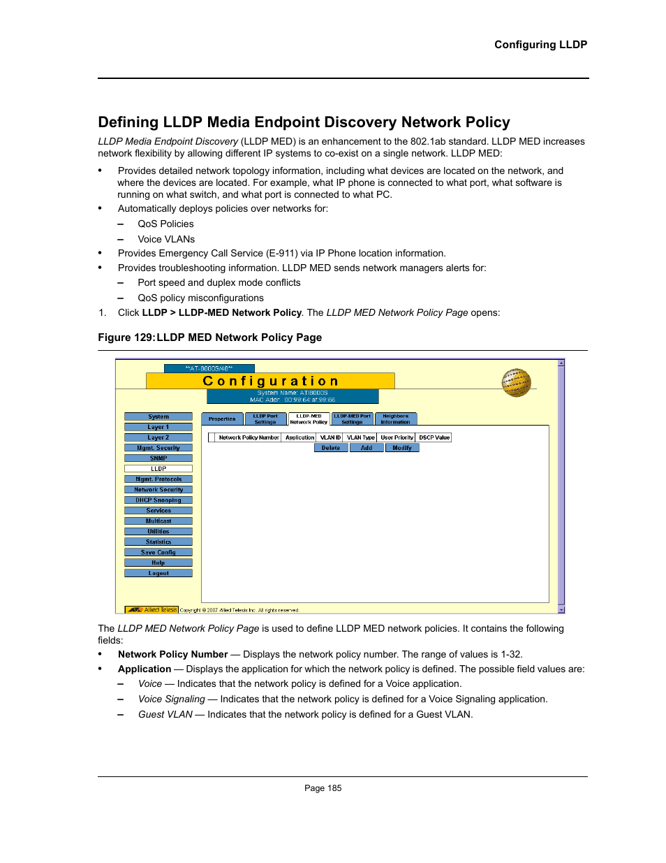 Allied Telesis AT-S94 User Manual | Page 185 / 254