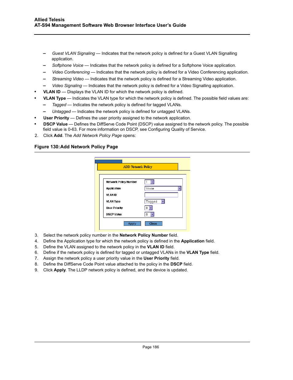 Allied Telesis AT-S94 User Manual | Page 186 / 254