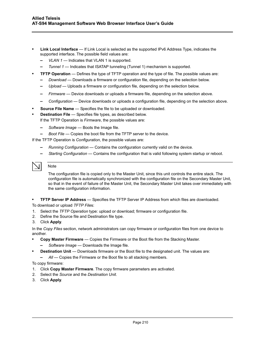 Allied Telesis AT-S94 User Manual | Page 210 / 254