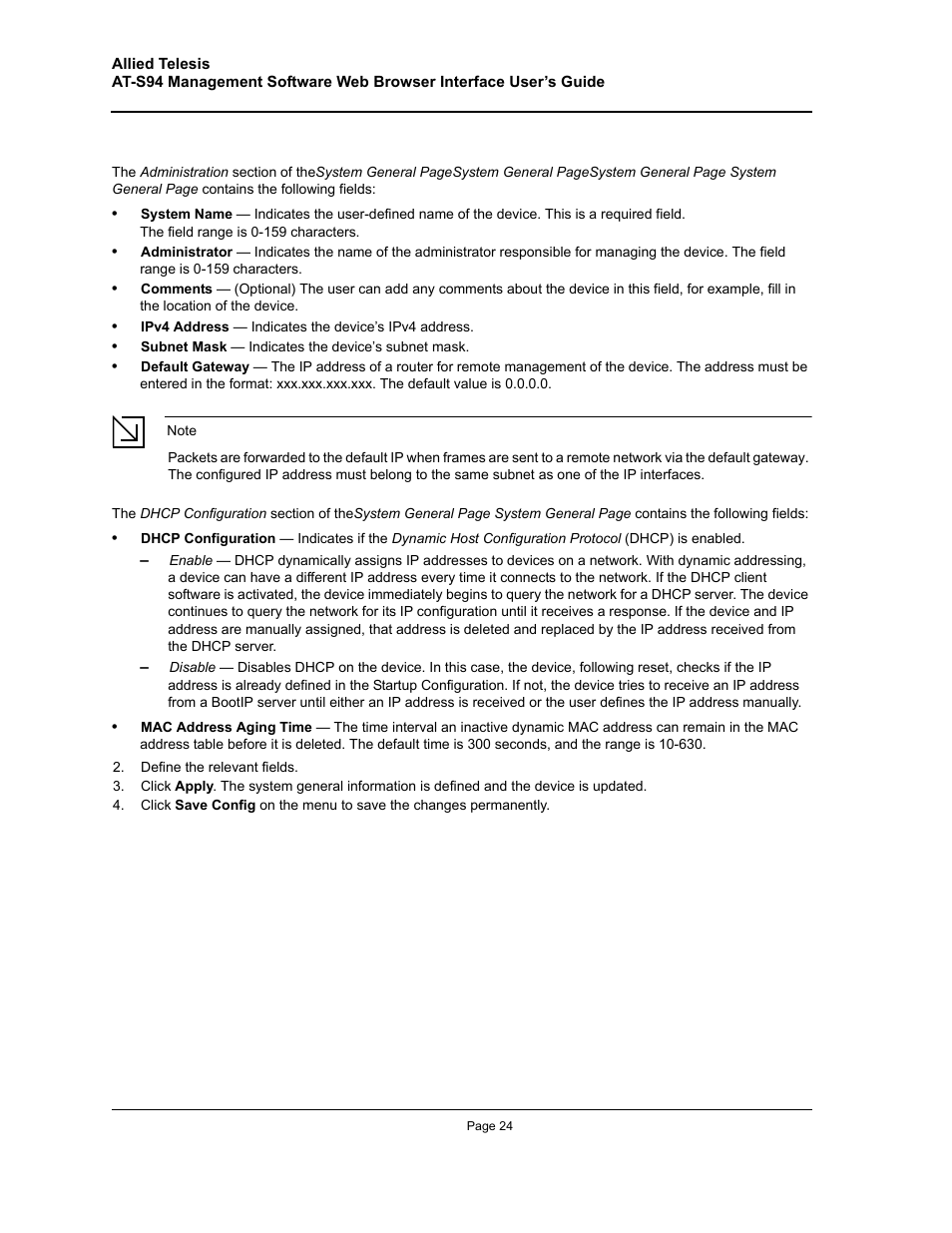 Allied Telesis AT-S94 User Manual | Page 24 / 254