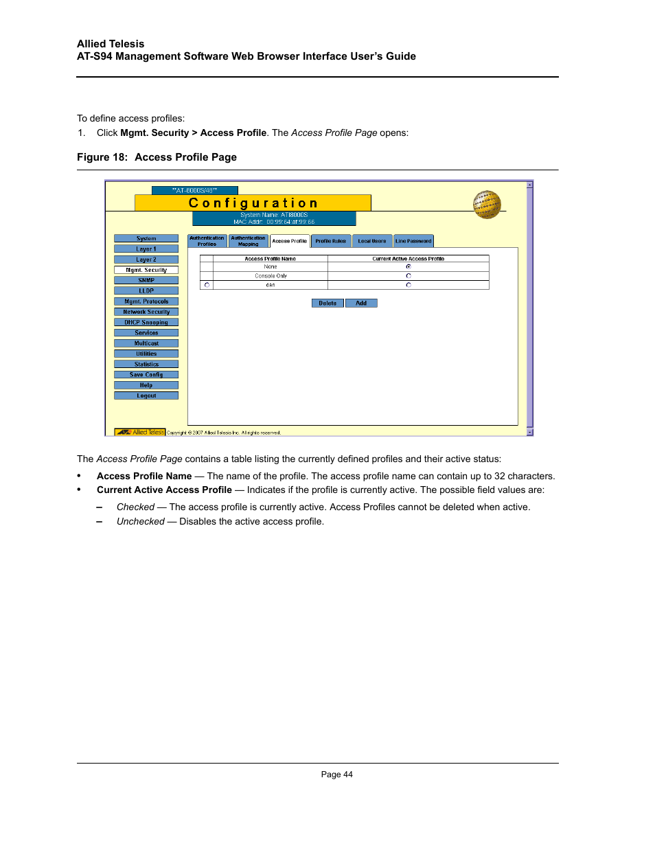 Allied Telesis AT-S94 User Manual | Page 44 / 254