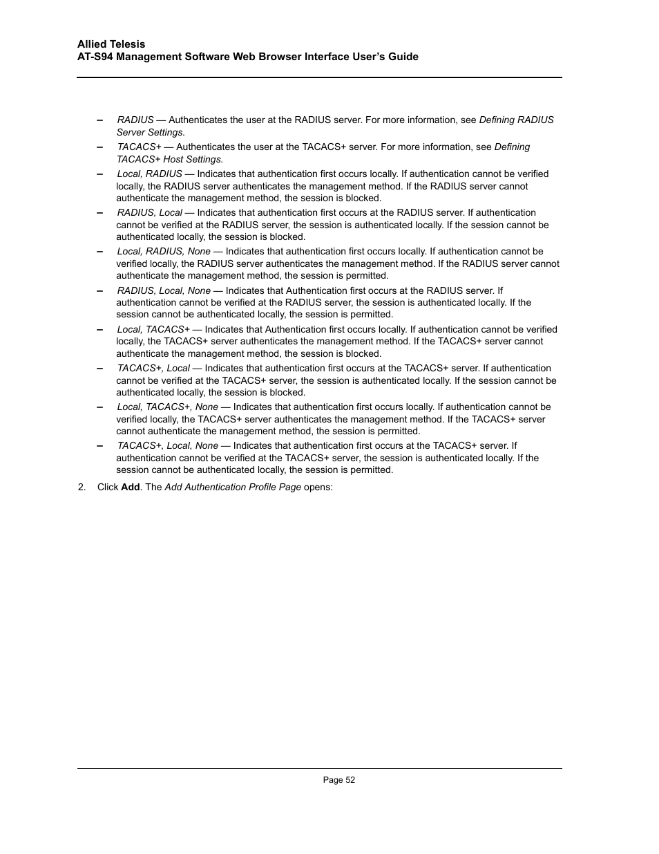 Allied Telesis AT-S94 User Manual | Page 52 / 254