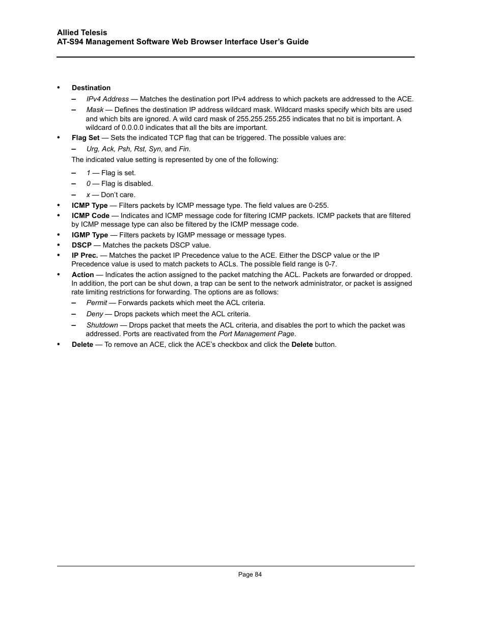 Allied Telesis AT-S94 User Manual | Page 84 / 254