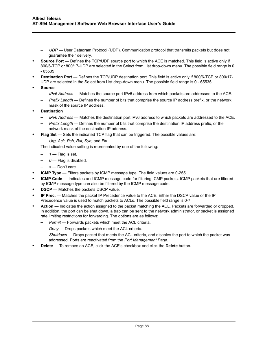 Allied Telesis AT-S94 User Manual | Page 88 / 254