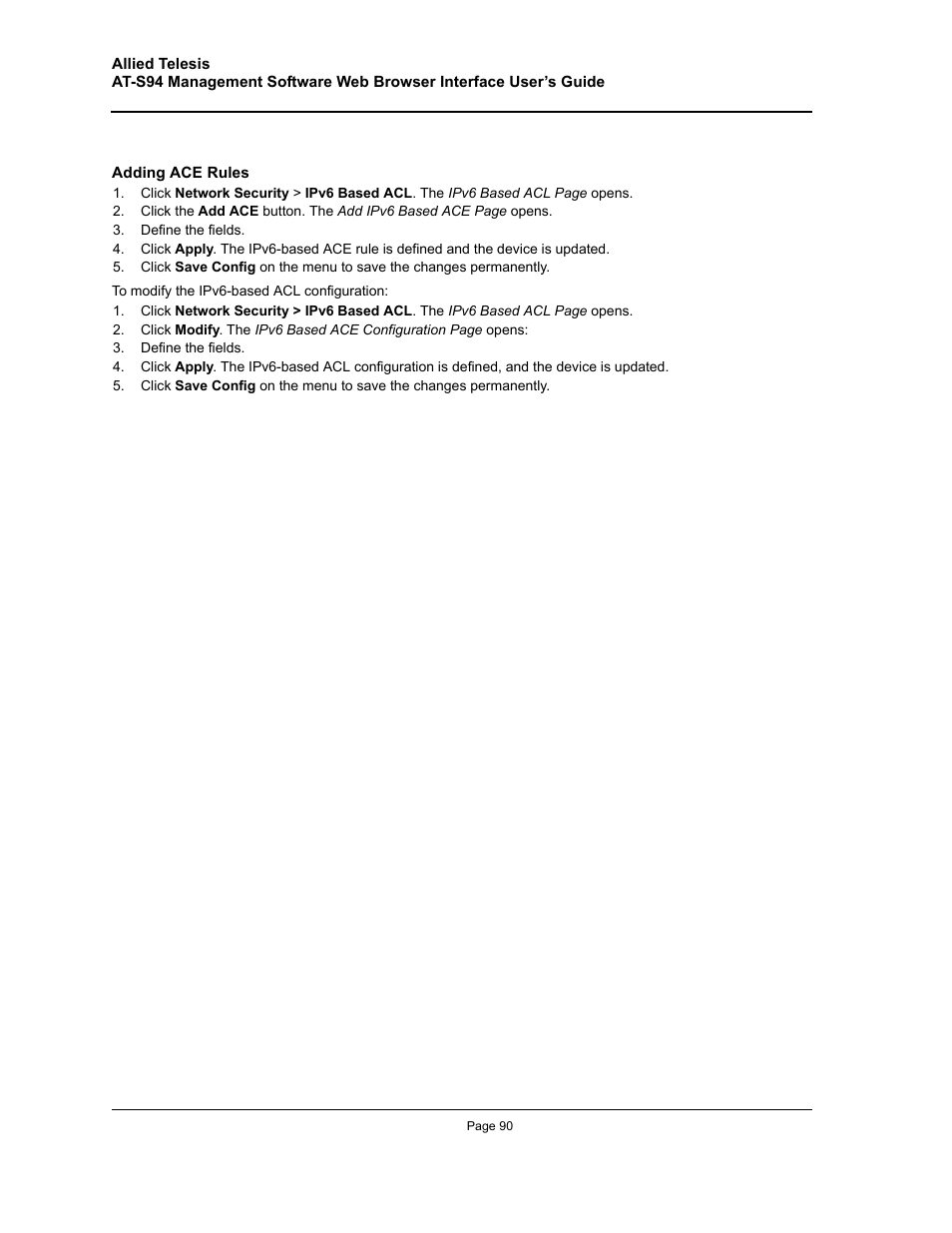 Allied Telesis AT-S94 User Manual | Page 90 / 254