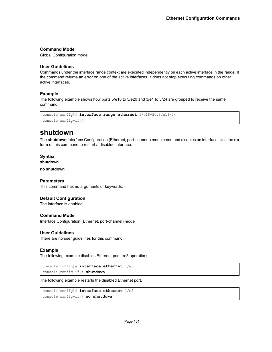 Shutdown | Allied Telesis AT-S95 CLI User Manual | Page 101 / 392