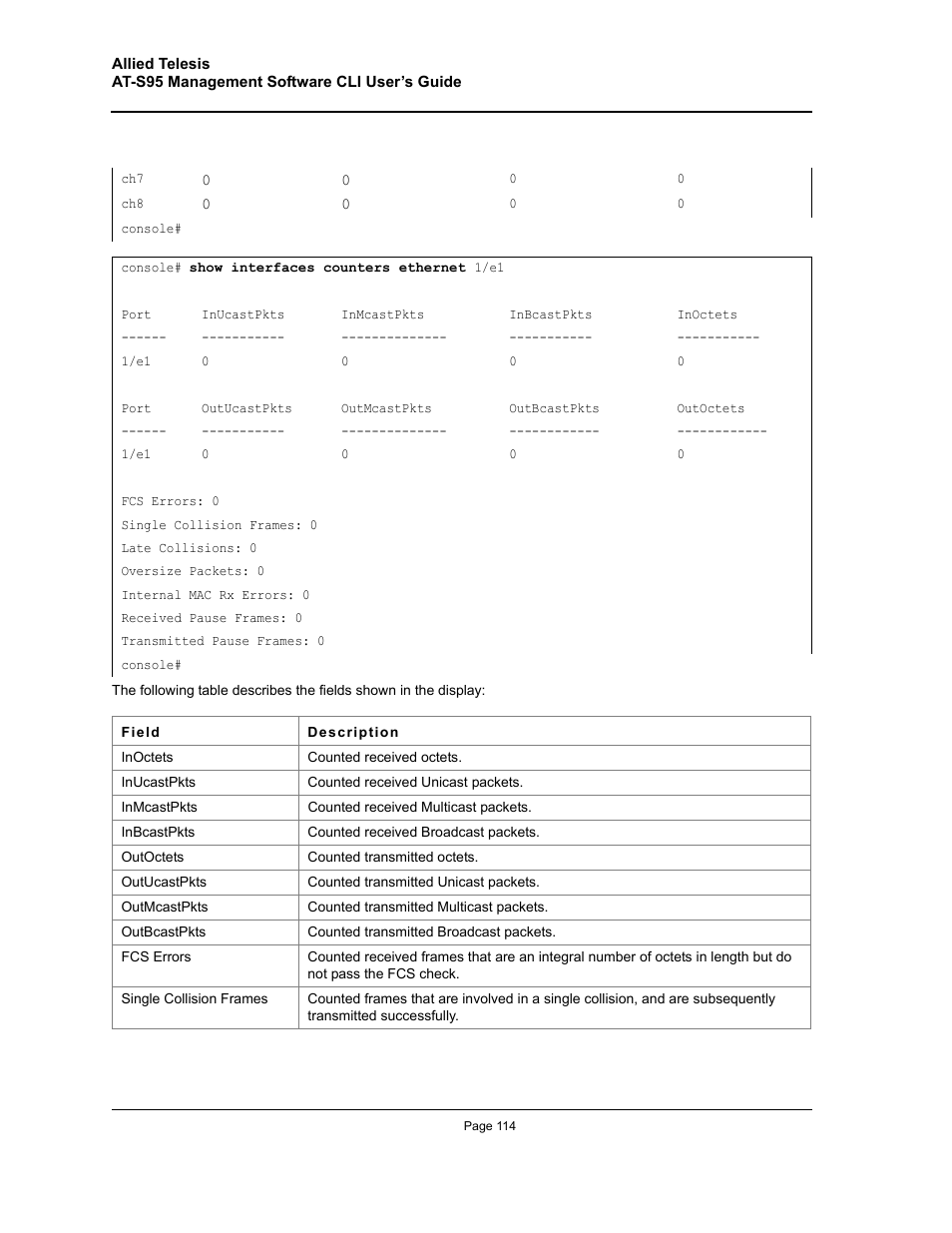 Allied Telesis AT-S95 CLI User Manual | Page 114 / 392