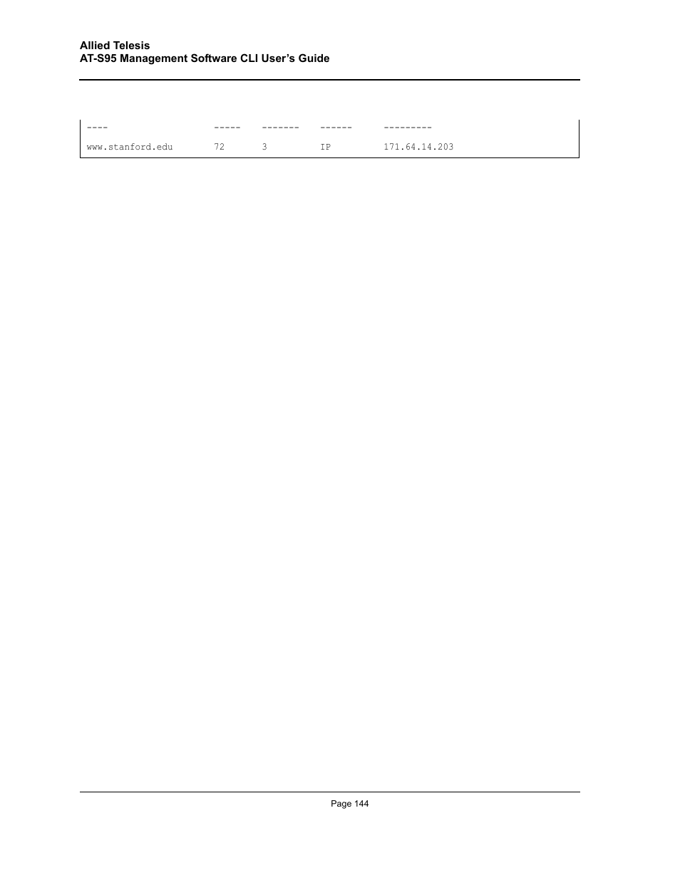Allied Telesis AT-S95 CLI User Manual | Page 144 / 392