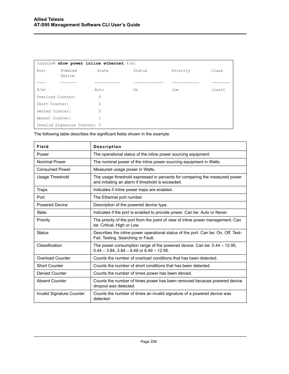 Allied Telesis AT-S95 CLI User Manual | Page 206 / 392