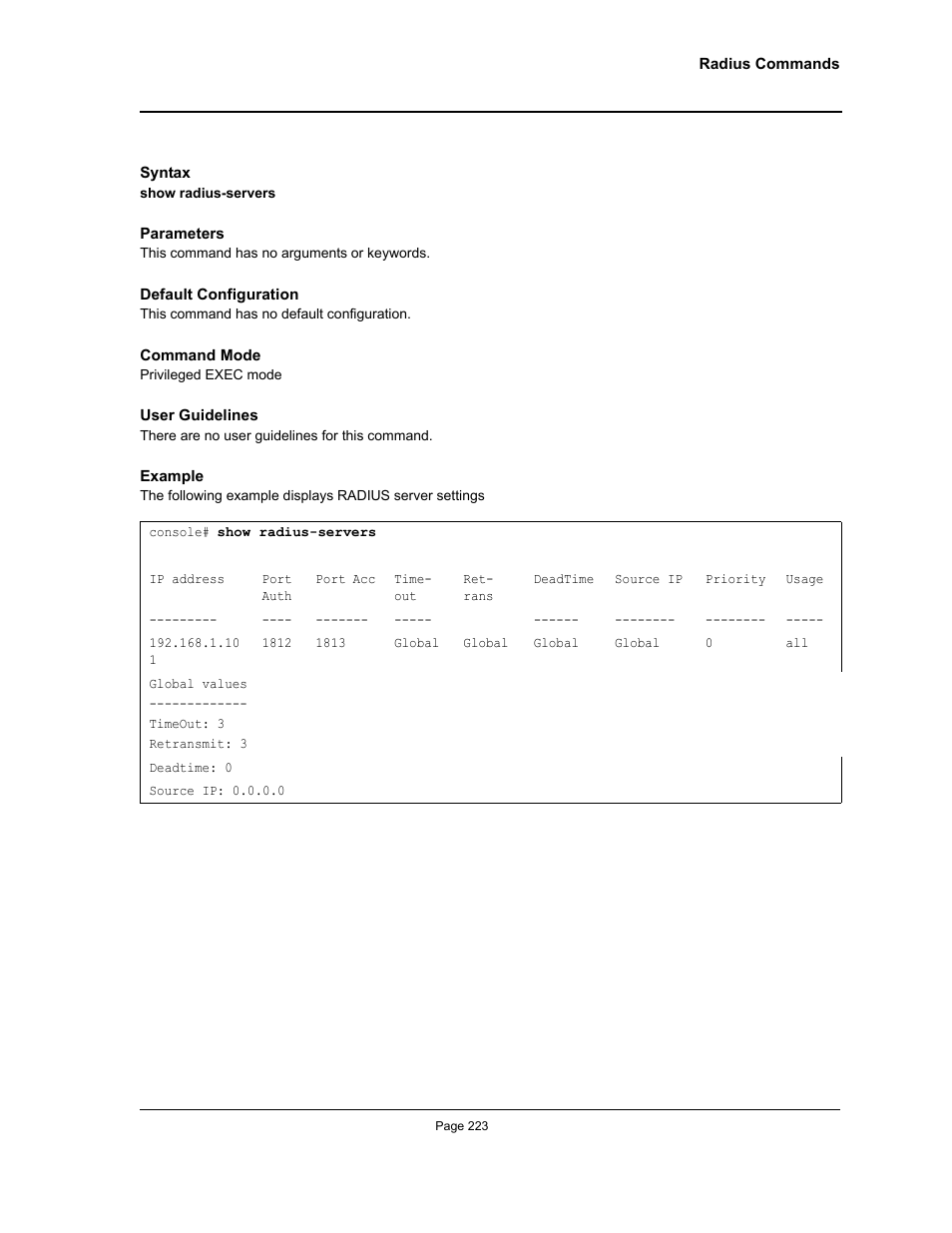 Allied Telesis AT-S95 CLI User Manual | Page 223 / 392