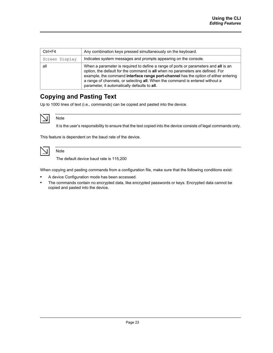 Copying and pasting text | Allied Telesis AT-S95 CLI User Manual | Page 23 / 392