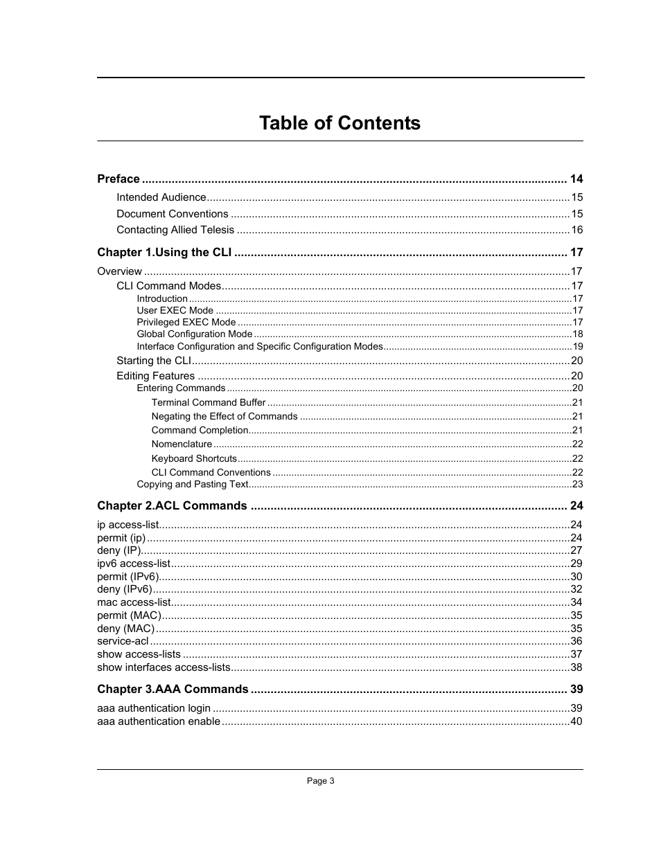 Allied Telesis AT-S95 CLI User Manual | Page 3 / 392