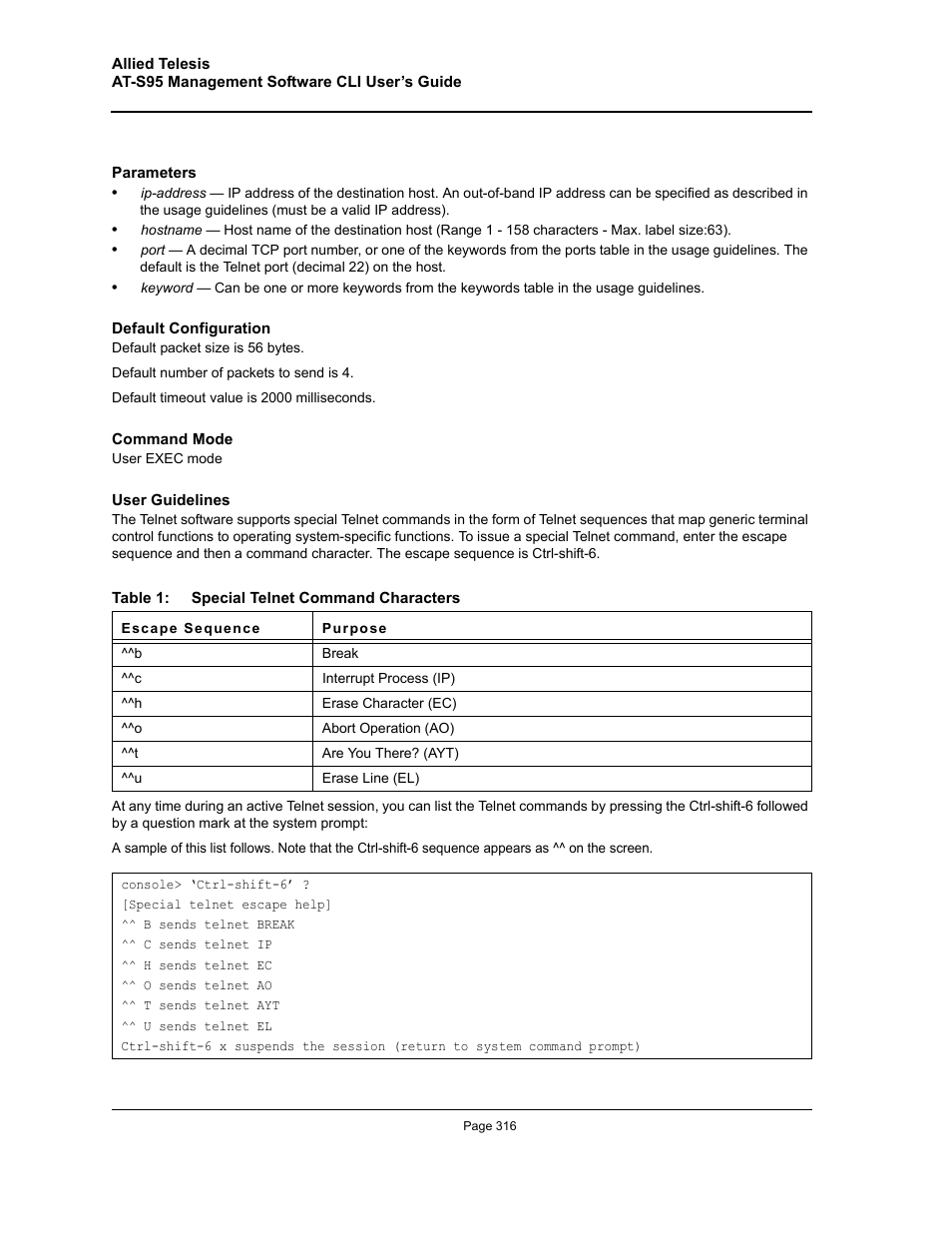 Allied Telesis AT-S95 CLI User Manual | Page 316 / 392
