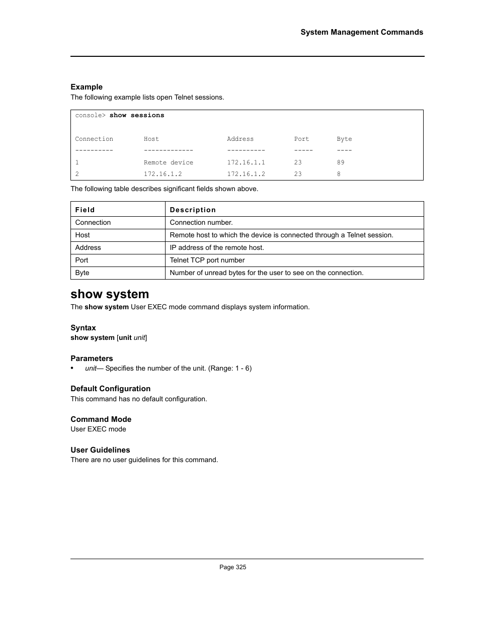 Show system | Allied Telesis AT-S95 CLI User Manual | Page 325 / 392