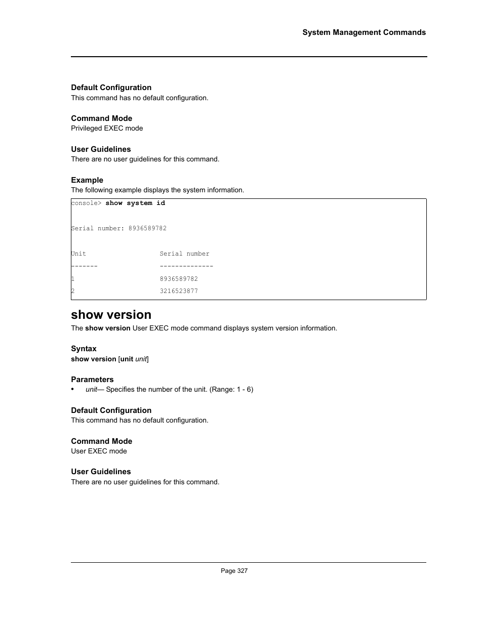 Show version | Allied Telesis AT-S95 CLI User Manual | Page 327 / 392