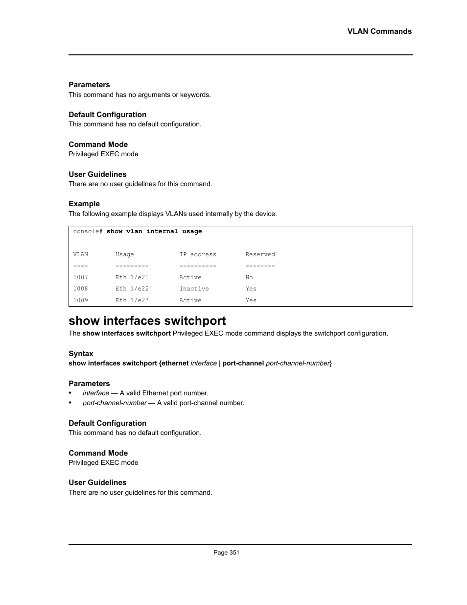 Show interfaces switchport | Allied Telesis AT-S95 CLI User Manual | Page 351 / 392