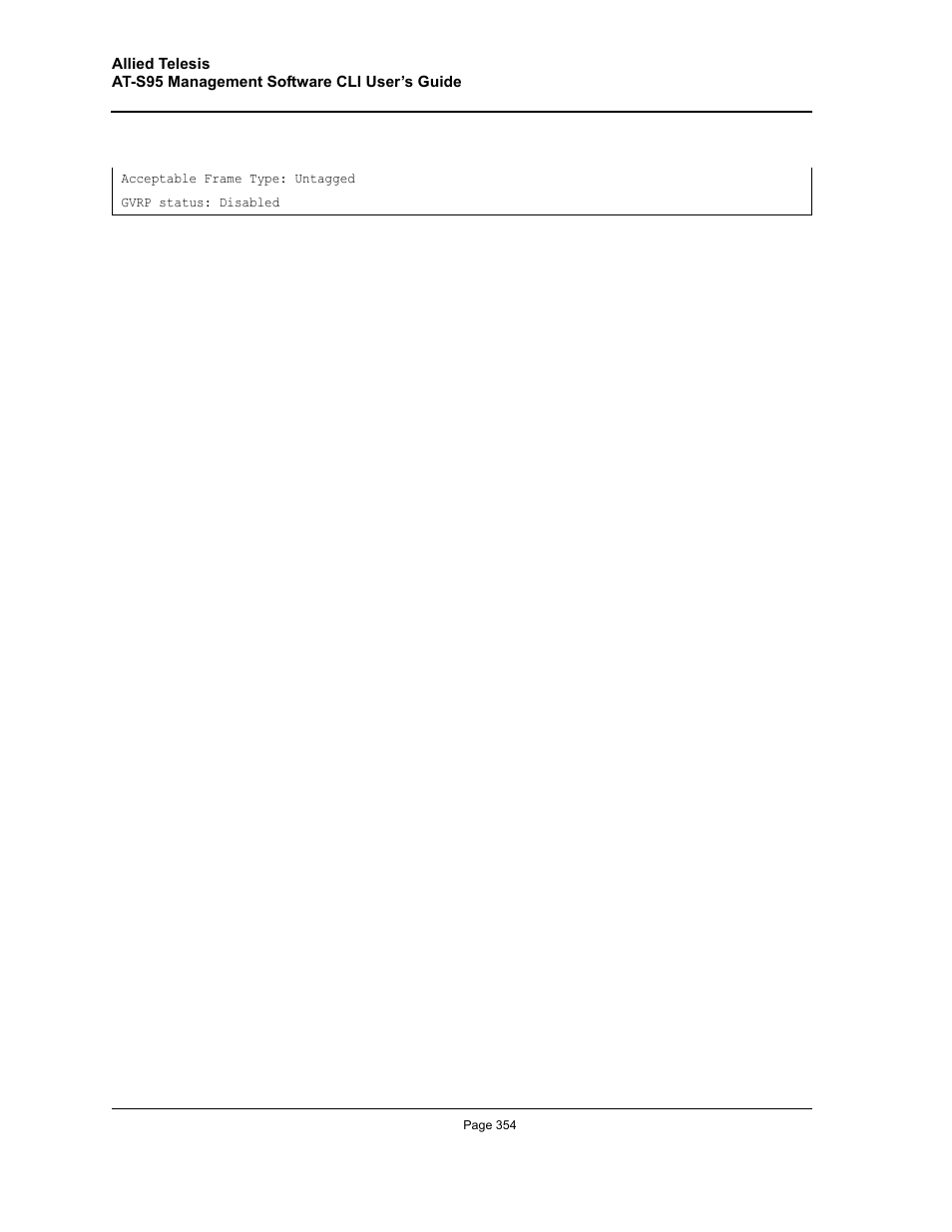 Allied Telesis AT-S95 CLI User Manual | Page 354 / 392